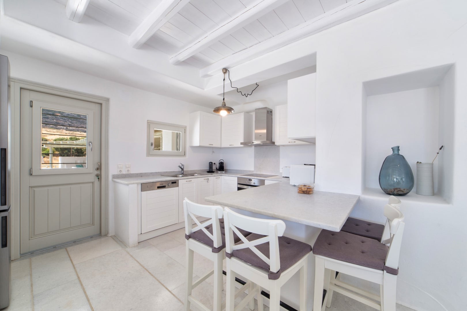 villa tanya golden bay paros kitchen